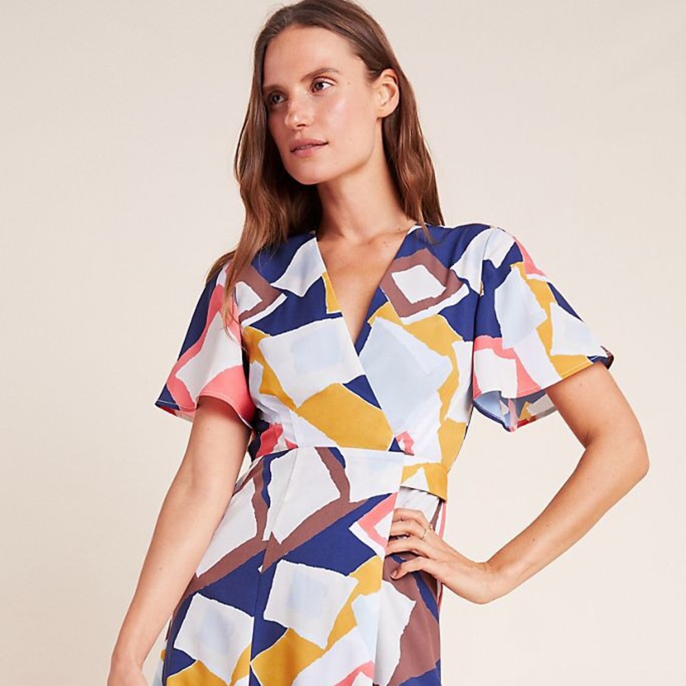 NWT,Anthropologie,Blaise Wrap Mini Dress